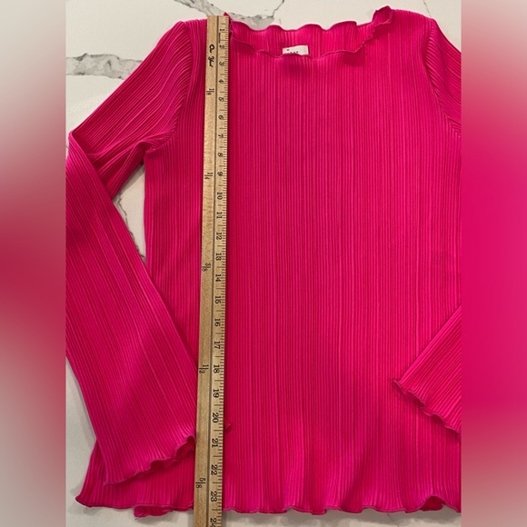 A New Day Vibrant Pink Long Sleeve Top Size Medium - Picture 5 of 7